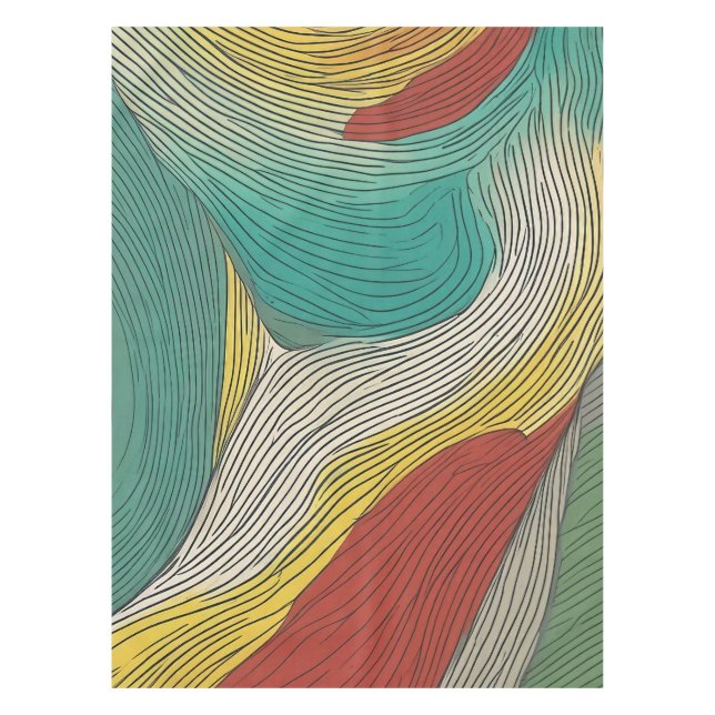 Nappe Lignes de couleurs modernes, abstraites et dynamiq (Devant)