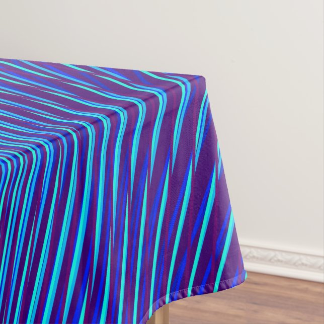 Nappe Lignes pourpres et bleues - Psychédélique, Trippy (In Situ)