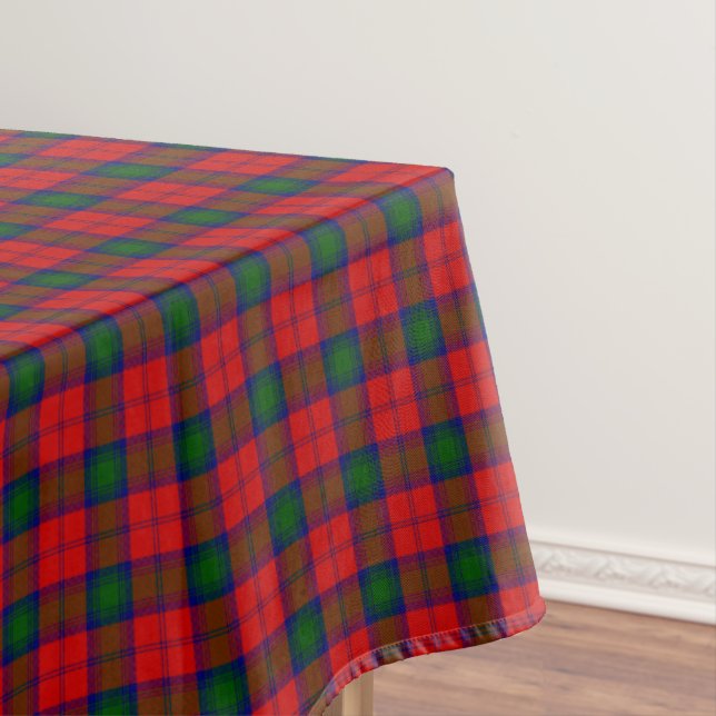 Nappe Lindsay tartan rouge vert plaid (In Situ)