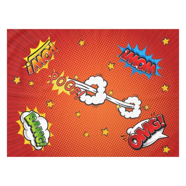 Nappe Livre de bande dessinée Exclamations Red (Devant (Horizontal))