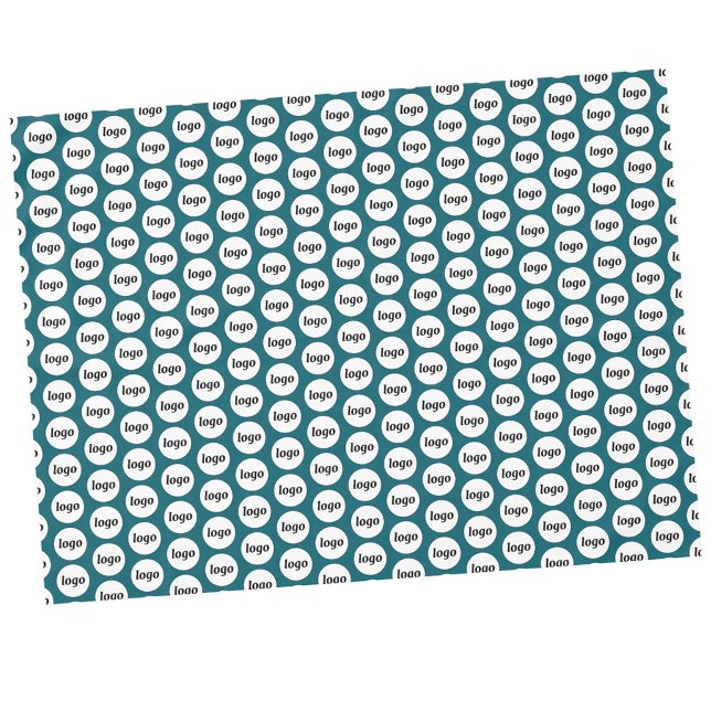 Nappe Logo Motif Marque commerciale Turquoise vert (Simple logo pattern business promotional teal green tablecloth for trade shows, catering and events)