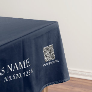 Nappe Logo simple de l'entreprise en bleu marine et blan
