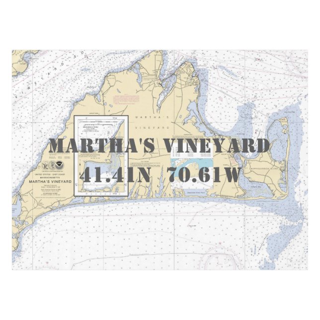 Nappe Longitude nautique Latitude Vignoble Martha (Devant (Horizontal))