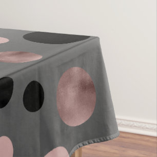 Nappe l'or rose de faux élégant rougissent les cercles
