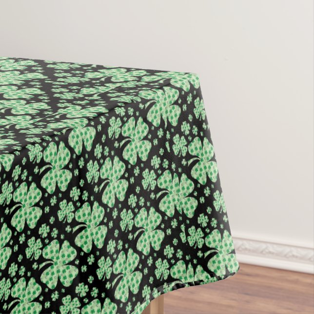 Nappe Lucky Four Leaf Clover Motif irlandais St Patrick (In Situ)