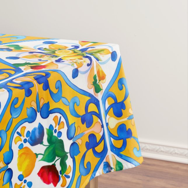 Nappe Majolica, Carreaux bleus, Carreaux siciliens, Carr (In Situ)