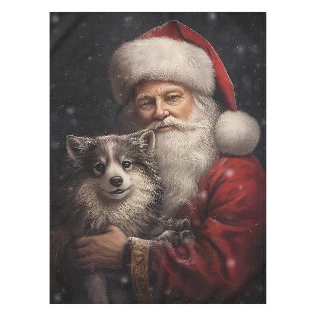Nappe Malamute d'Alaska avec Noël du Père Noël (Devant)