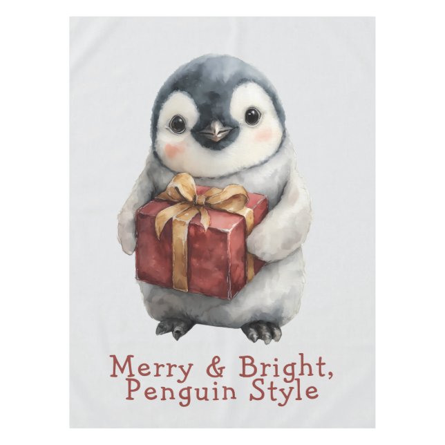 Nappe Manchot de Noël Merry & Bright (Devant)