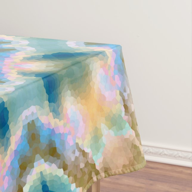 Nappe Mandala jaune turquoise (In Situ)