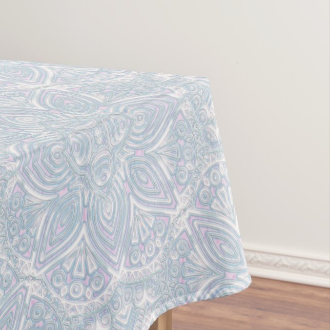 Nappe Mandalas vert clair, jaune et blanc (In Situ)