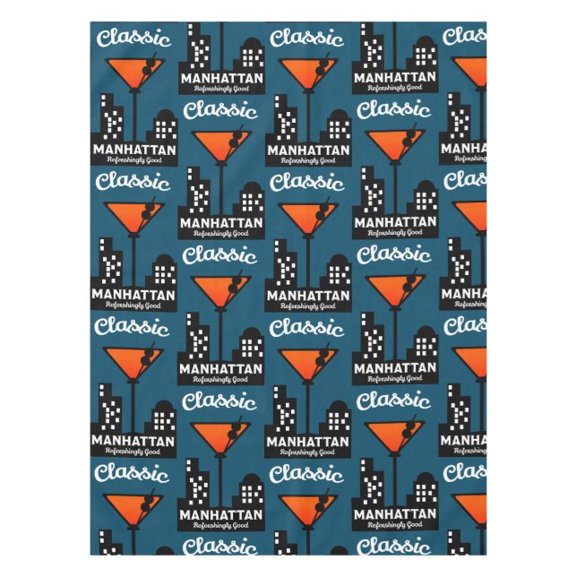 Nappe Manhattan Cocktail Wall Art (Devant)
