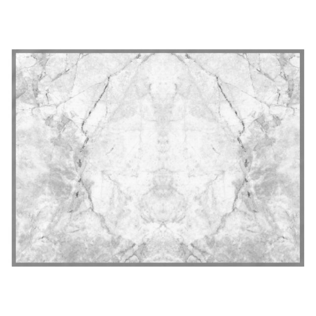 Nappe Marbre blanc et gris simple | Petite (Devant (Horizontal))