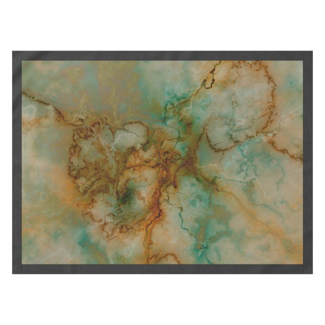 Nappe Marbre vert émeraude et or en cuivre (Devant (Horizontal))