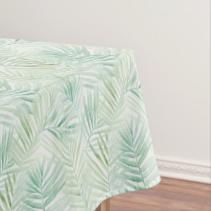 Nappe Mariage Aloha Feuilles Tropicales Vertes