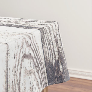 Nappe Mariage Champêtre Shabby Chic en Bois Blanc Rustiq