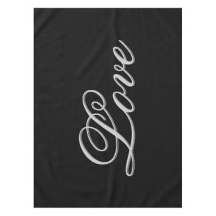 Nappe Mariage d'amour gris brillant