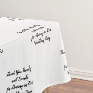 Nappe Mariage de famille et d'amis Typographie de récept
