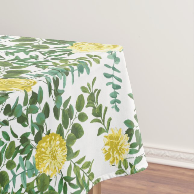 Nappe Mariage floral pastel jaune clair Peony Rose (In Situ)