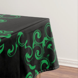 Nappe Mariage gothique noir vert