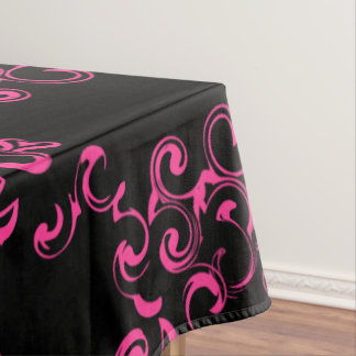 Nappe Mariage gothique rose chaud et noir