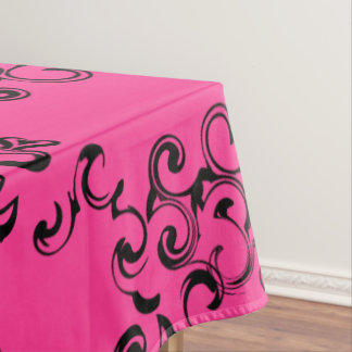 Nappe Mariage gothique rose chaud et noir