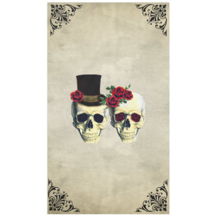 Nappe Mariée & Groom Skull Goth Rustic Mariage