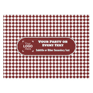 Nappe Maroon & White Diamond - Votre Logo Business Event