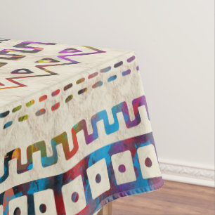 Nappe Maya/motif doux aztèque d'aquarelle