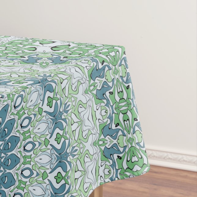Nappe Mer Vert et Bleu Côte Motif Mandala (In Situ)