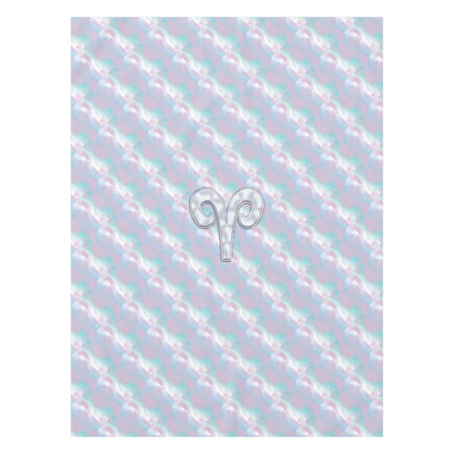 Nappe Mère de Pearl Aries Zodiac Symbole Décor (Devant)