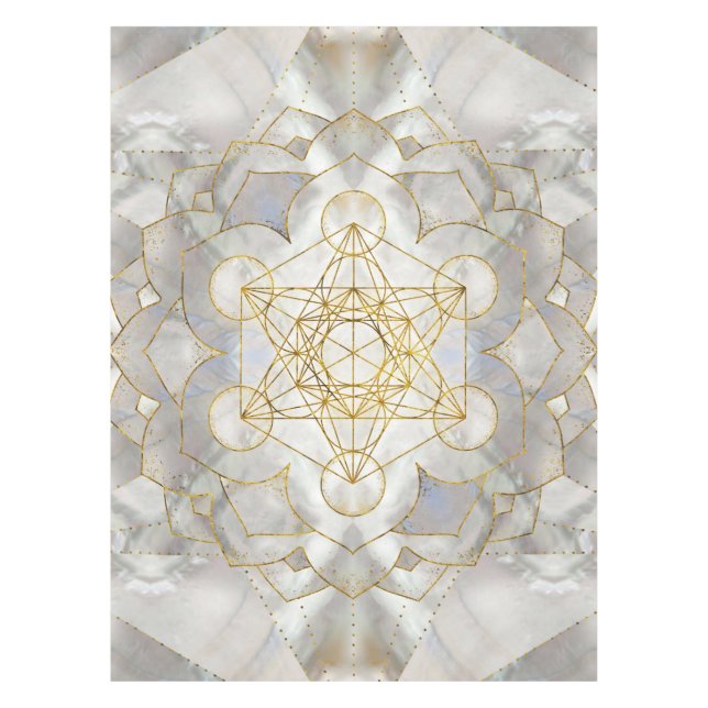 Nappe Métatron's Cube in lotus Sacred Geometry (Devant)
