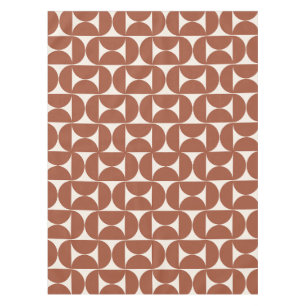 Nappe Mi-siècle Moderne Motif rouille Terracotta