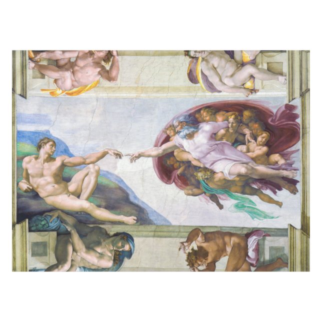 Nappe Michelangelo - Création d'Adam, Chapelle Sixtine (Devant (Horizontal))