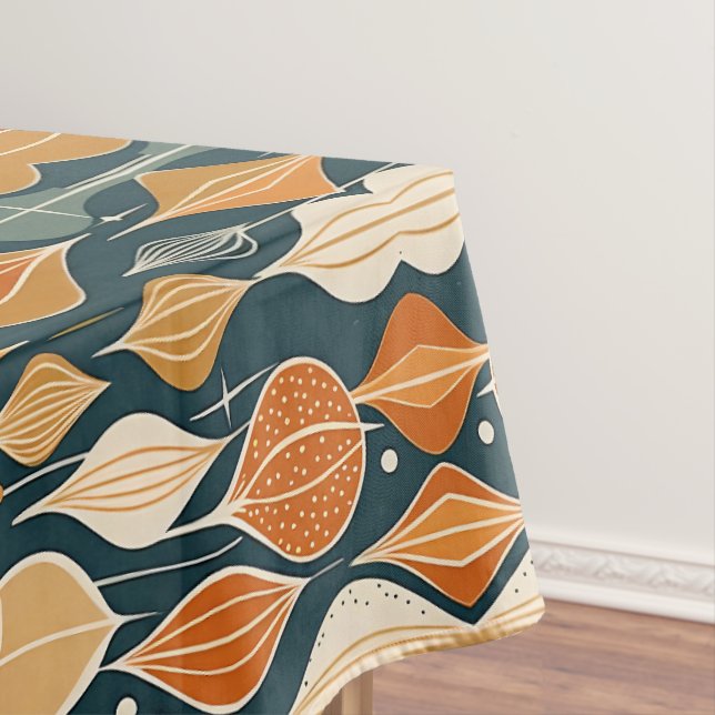 Nappe Mid Century Atomic Drops Ochre  Modern Retro  (In Situ)