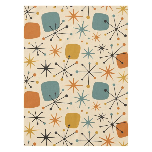 Nappe Mid Century Modern Starburst Pattern (Devant)
