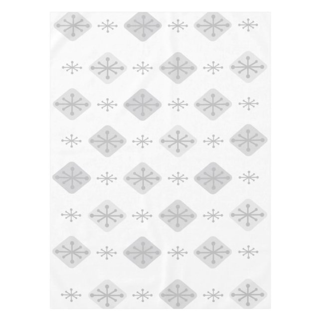 Nappe Midcentury Starburst Diamonds Light Gray (Devant)