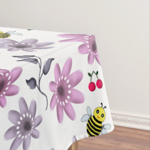 Nappe Mignon motif floral d'abeille esthétique Cottageco