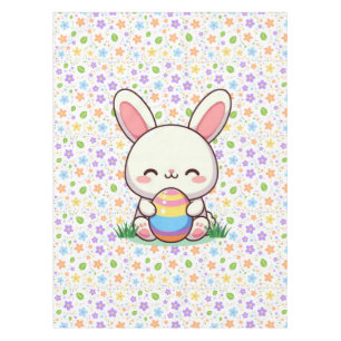 Nappe Mignonne lapin de printemps/Pâques avec oeuf