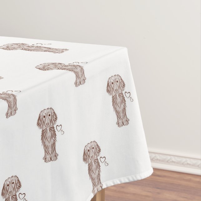 Nappe Mignonne long Haired Dachshund Chien de saucisse (In Situ)