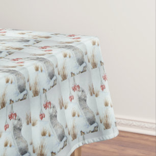 Nappe Mignonne souris dans la faune de neige à noël