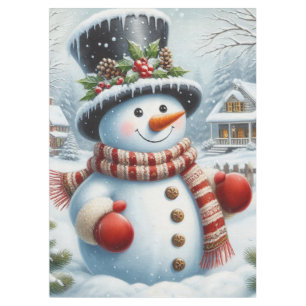 Nappe Mignonne, Vintage/Whimsical bonhomme de neige de N