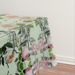 Nappe minder vintage french rose butterfly paris