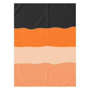 Nappe Mini-bandes orange et noir ondulé