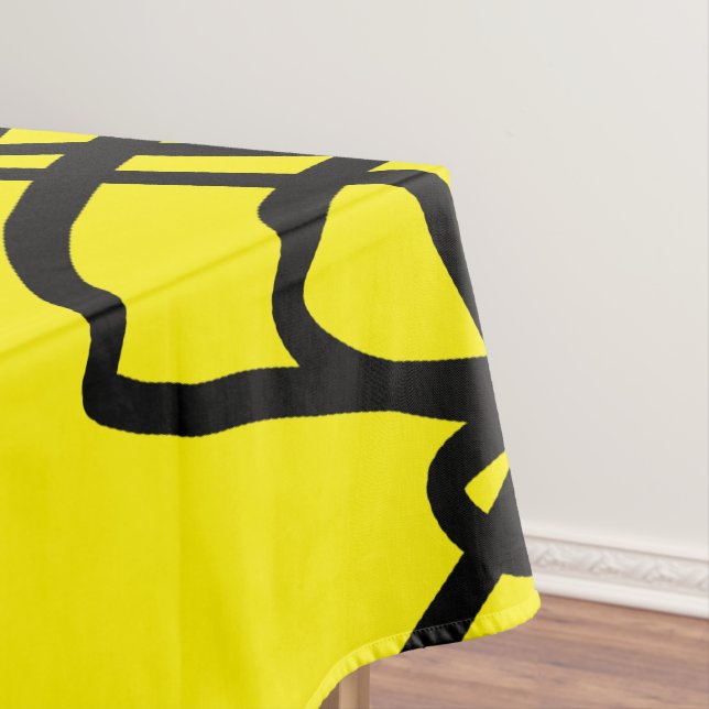 Nappe Minimalisme d'art Abstrait Jaune noir (In Situ)