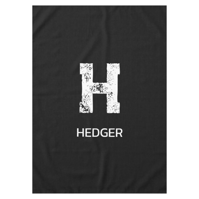 NAPPE MINIMALIST WHITE ONE LETTER MONOGRAM NAME BLACK  (Devant)