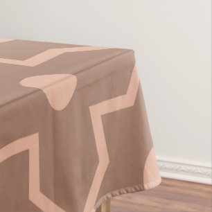 Nappe Mocha Mousse Mocha moderne Dusty rose forme géomét