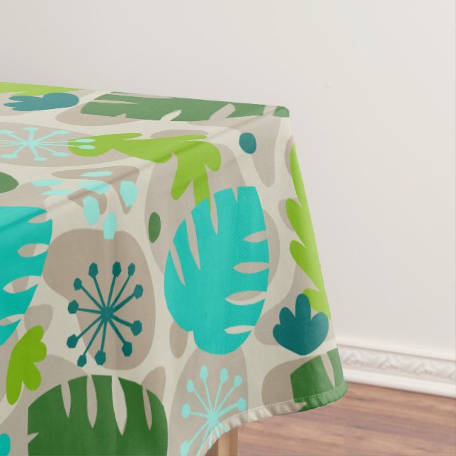 Nappe Mod Monstera Feuilles Abstrait Hawaï Tropical-Cool (In Situ)