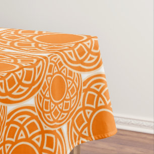 Nappe Modèle africain géométrique orange ethnique