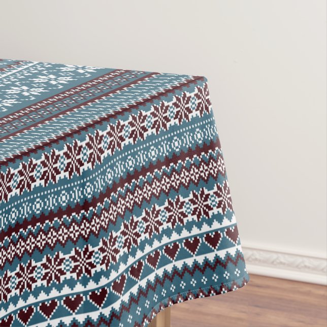 Nappe Modèle de pull de Noël scandinave classique (In Situ)