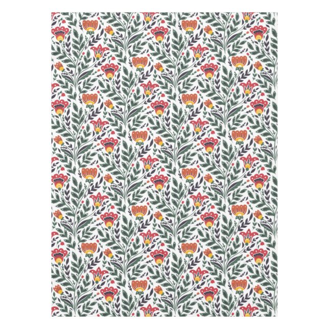 Nappe Modèle floral art populaire (Devant)